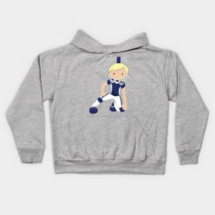 American Football, Rugby, Cute Boy, Blond Hair Kids Hoodie